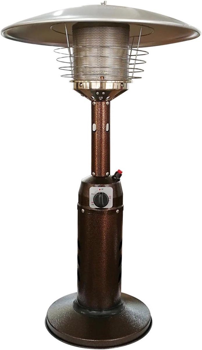 Tafelmodel Gaskachel - Terraskachel Propangas - Terras Verwarmen - Roestvrijstalen Stralingsbrander - 3 kW - Zilver