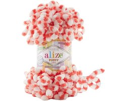 5 Balls/Skeins Alize Puffy Color Baby Big Loop Blanket Yarn 100% Micropolyester Soft Wool Each Ball 100g 9m - 6495