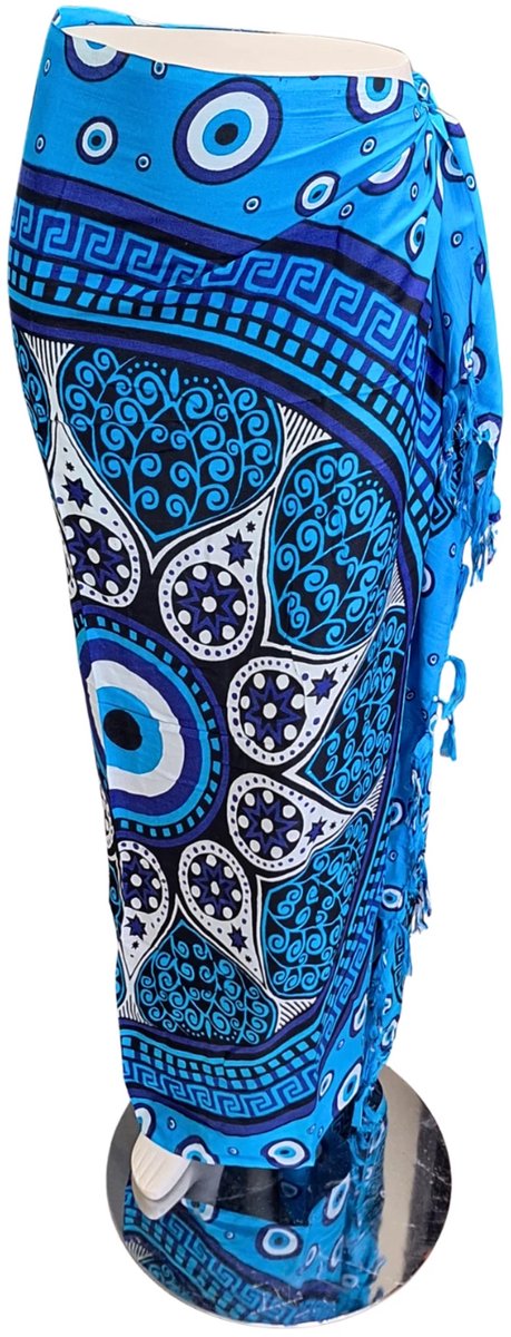 Om Namaste Sarong - 503 - Blauwe Mandala - Griekse Stijl