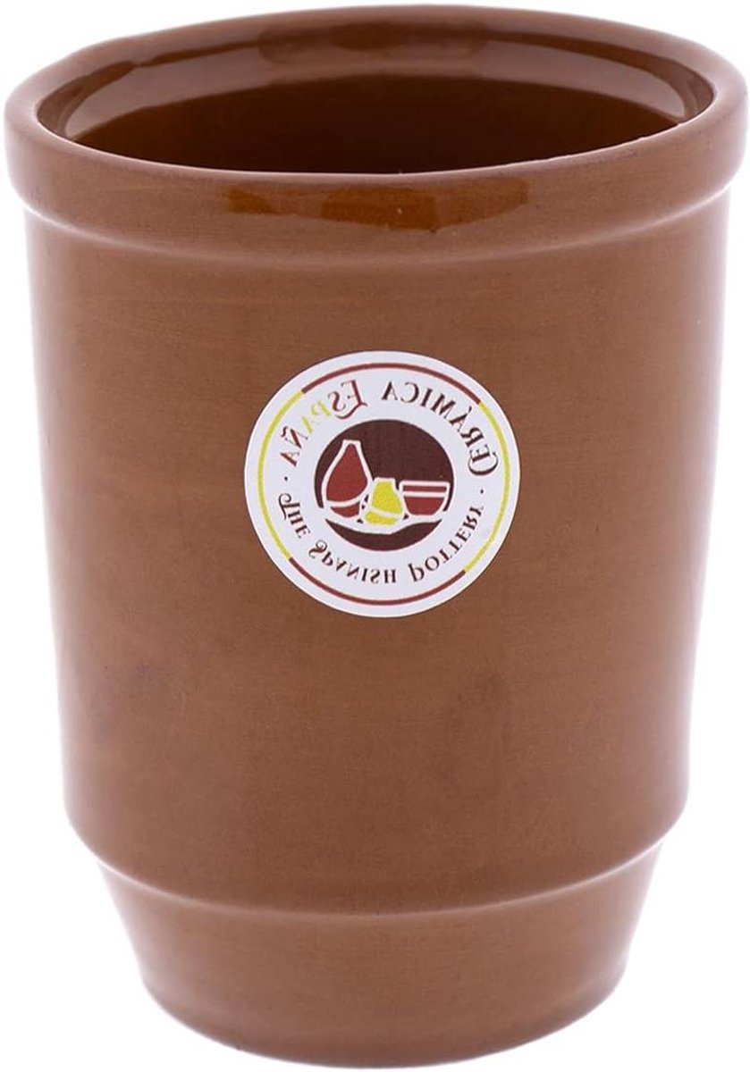Bierglas Keramiek - Beker Pul - Drinken Serveren - Handgemaakt Design - 350 ml - Honing