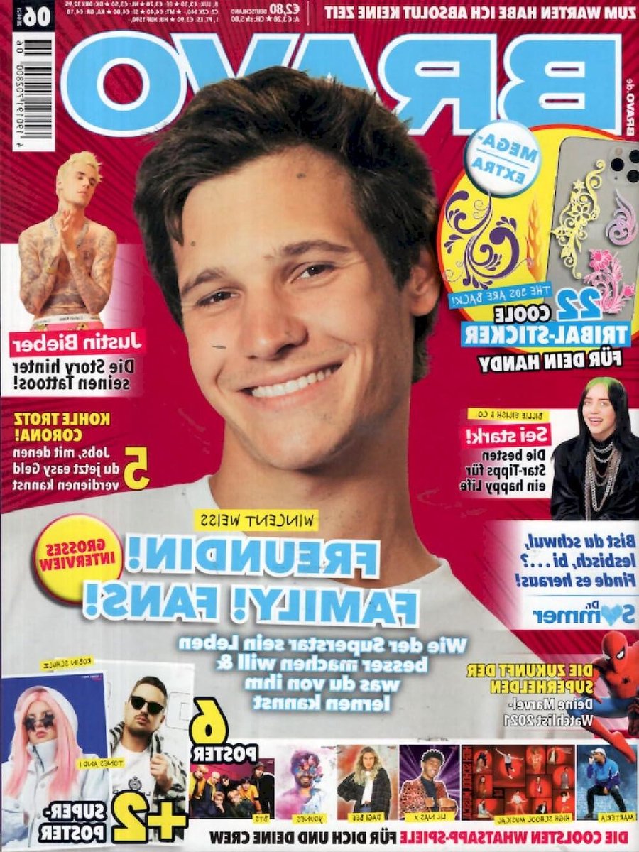 Bravo Magazin Deutschland 2021-06 Wincent Weiss + Poster Robin Schulz Tones And I BTS Lil Nas X