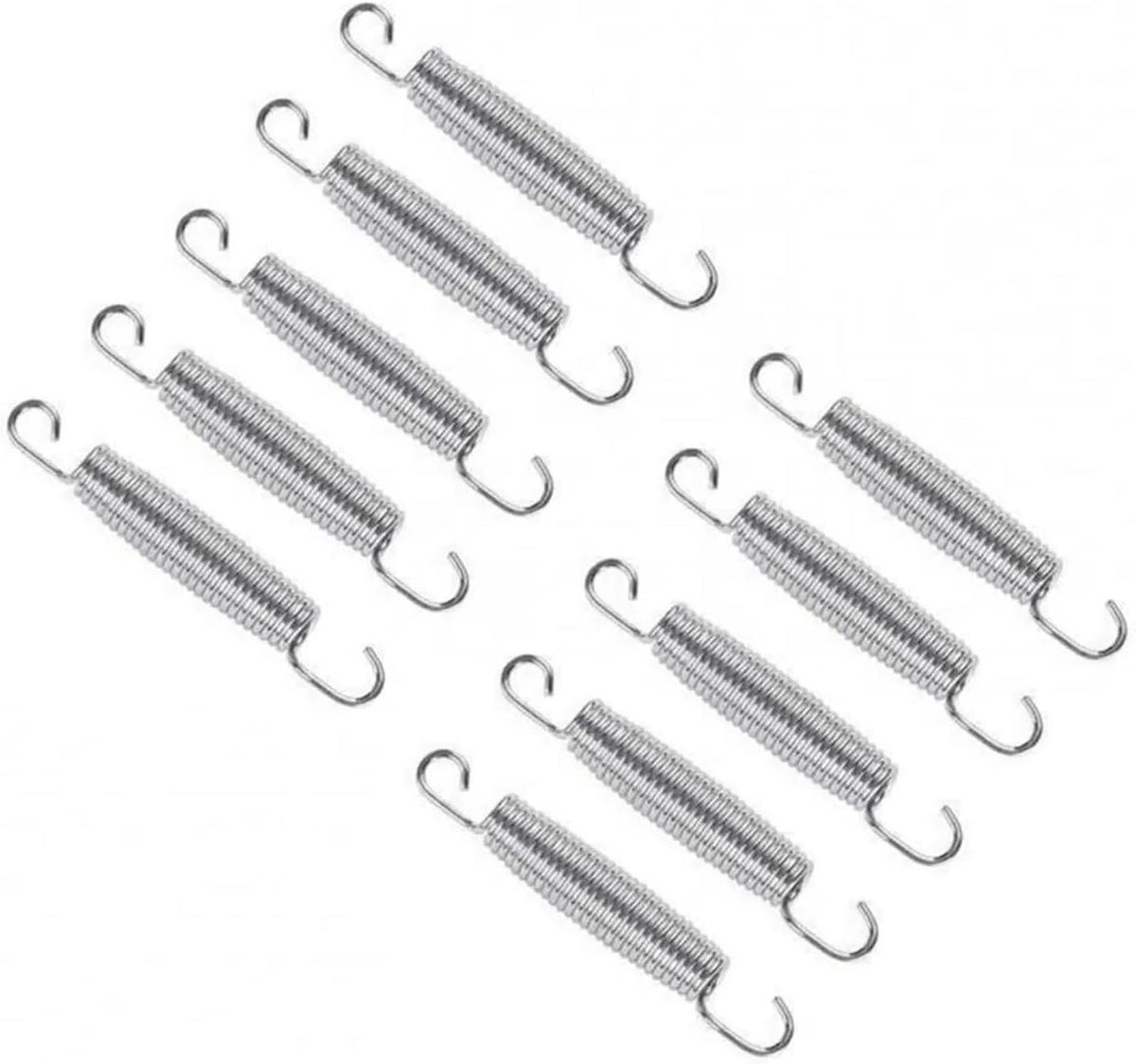 Trampoline veren - Springbed haken - Trampoline reparatie - Hoogwaardig koolstofstaal - 10 stuks 9-16.5cm - Metaal