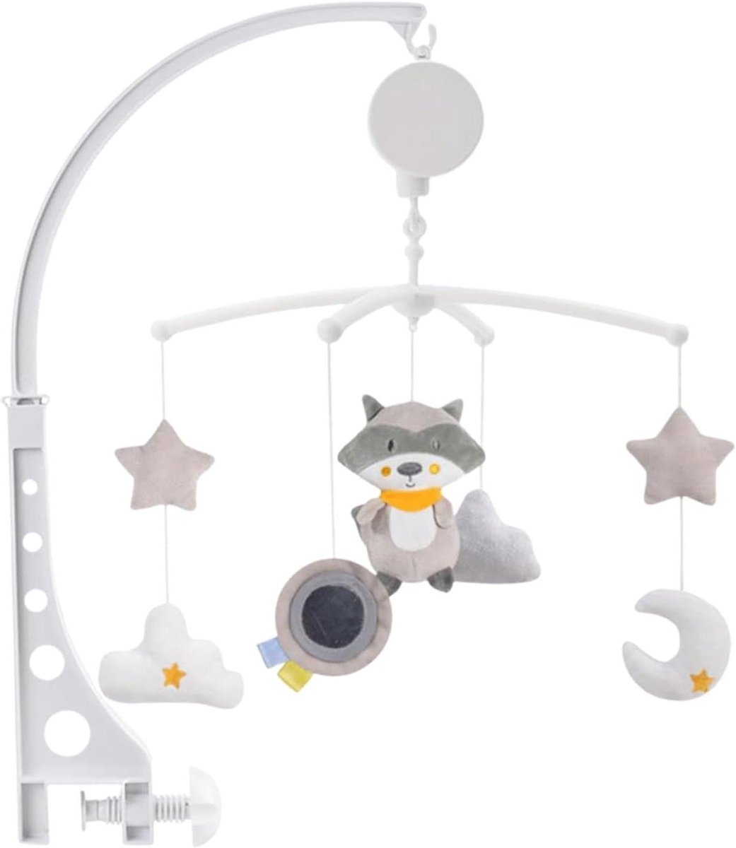 Baby Bed Mobiel - Wieg Decoratie - Baby Kalmeren - Draaibare Muziek - 42 x 35 Cm - Multicolor