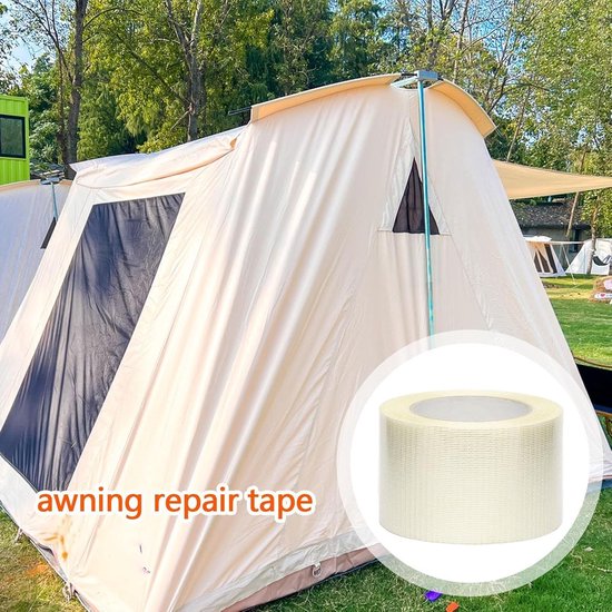 Afdichtingstape Glasvezel - Waterdicht Reparatie - Buitenuitrusting Repareren - UV-bestendig Weerbestendig - 8 cm x 10 m - Meerkleurig — afbeelding 2