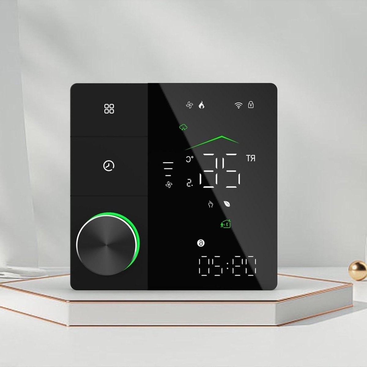 Slimme Thermostaat - Verwarming Timer - Energie Besparen - App Bediening - Compact - Zwart