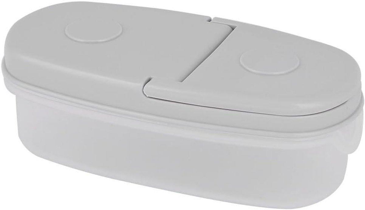 Ruilogod Plastic Family Kitchen Koelkast Diepvries Food Fresh Keeping Storage Box Gray