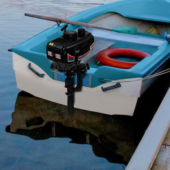 Buitenboordmotor - Bootmotor - Varen en vissen - Krachtige 2-takt motor - 52 cc - Zwart — afbeelding 4