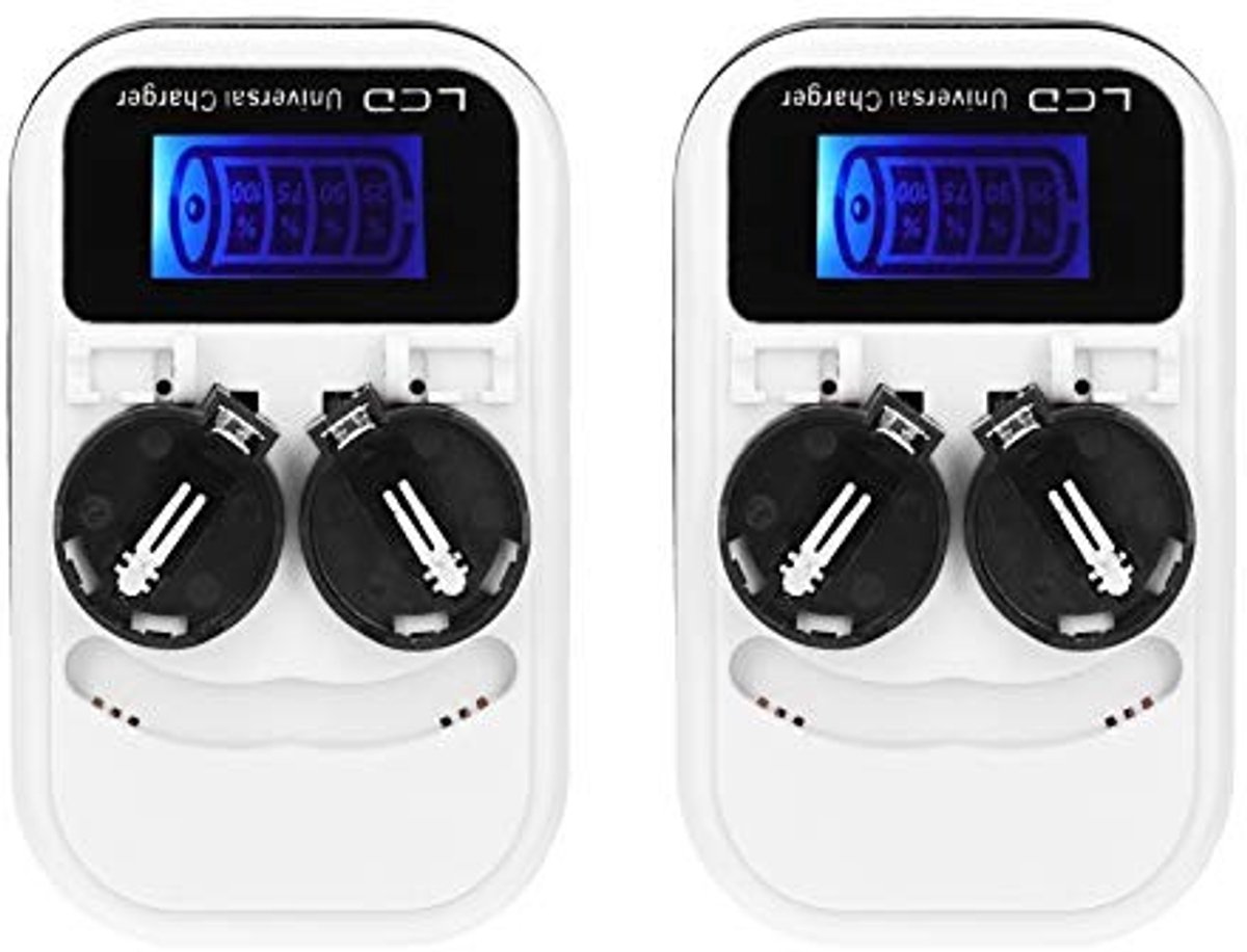 Dailygoods - LCD Oplaadbare Batterijlader voor Knopbatterijen