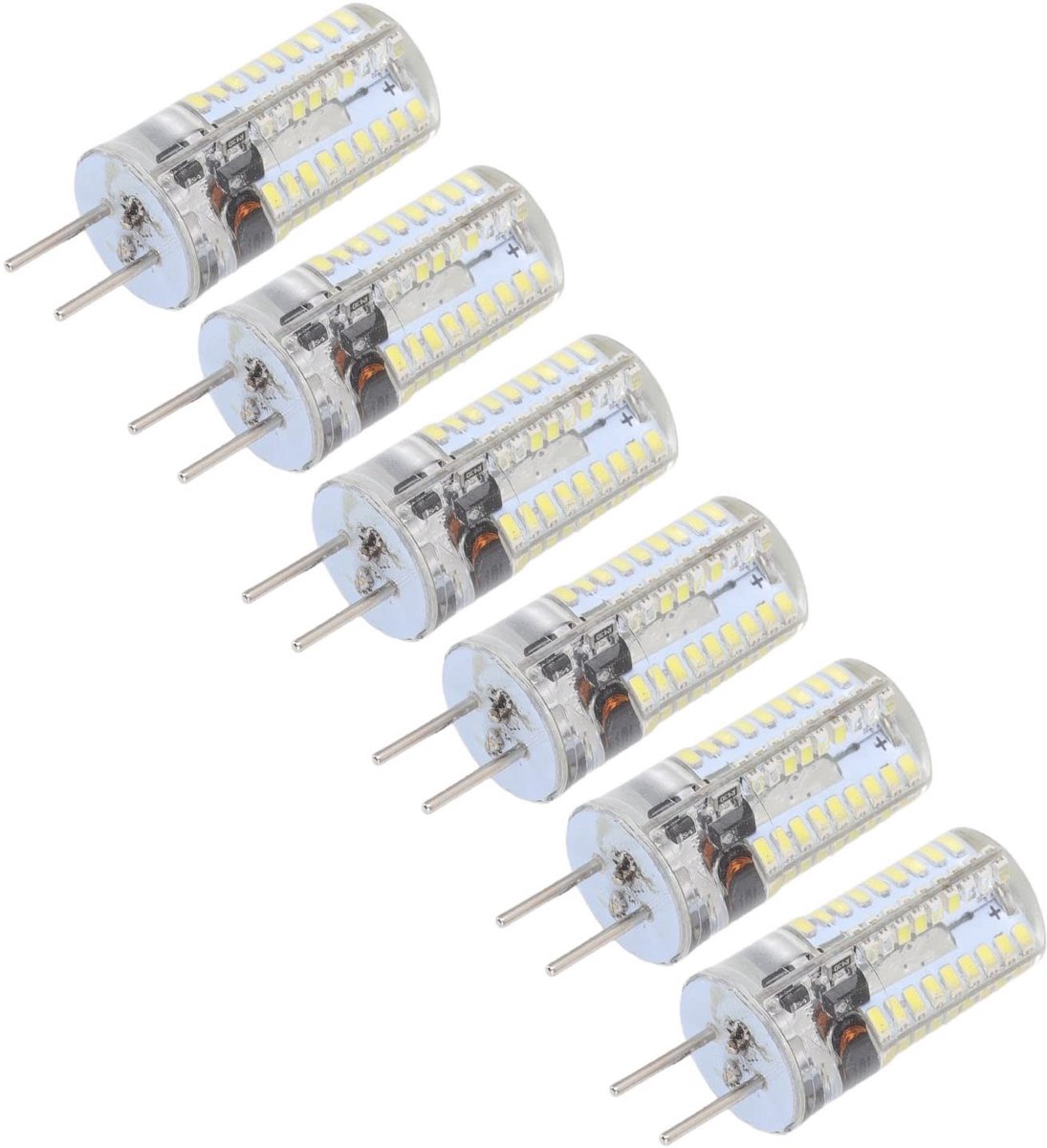 Dailygoods - Set van 6 GY6.35 LED-lampen met 360 Graden Verlichting