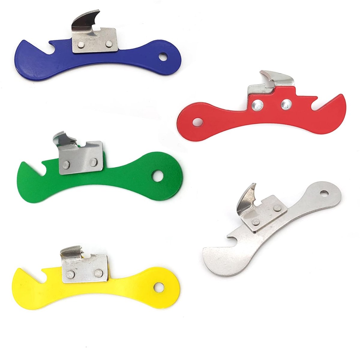 Dailygoods - Set van 5 Handheld Blikopeners, Lichtgewicht en Roestvrijstaal