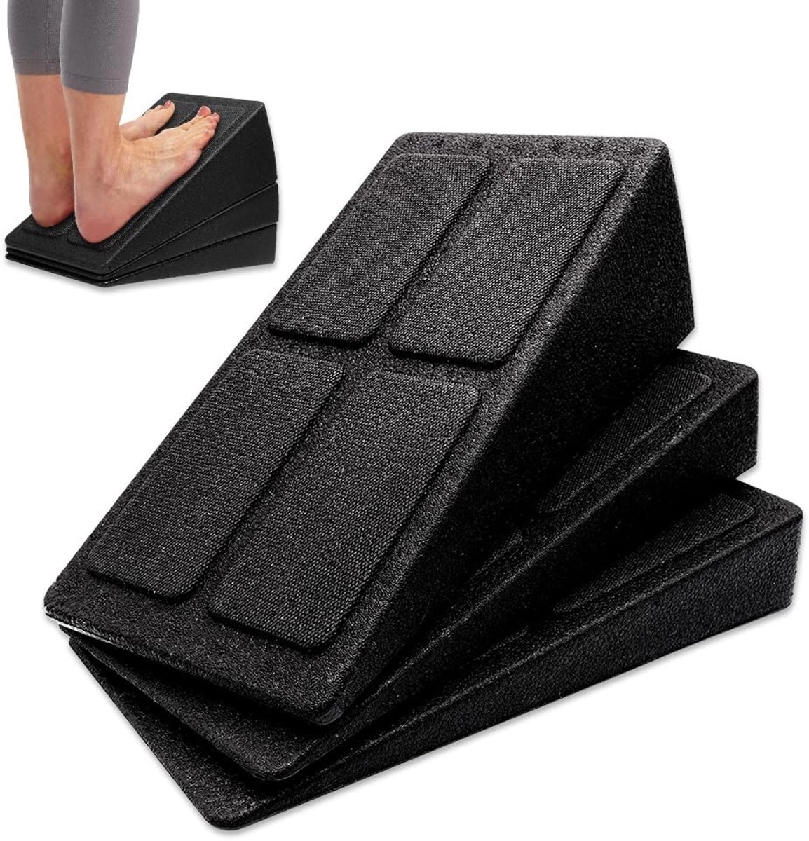 Dailygoods - Verstelbare Slant Board Set van 3 voor Kuitstrekken en Fysiotherapie
