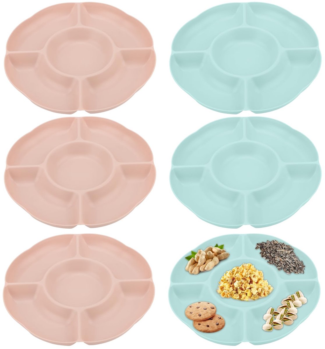 Dailygoods - Set van 6 Herbruikbare Plastic Serveerschalen voor Feesten