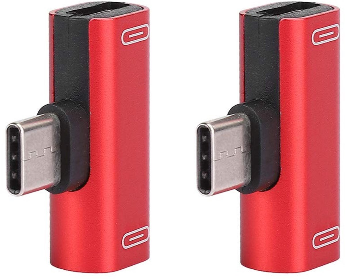 Dailygoods - Type-C USB Adapter Splitter voor Opladen en Muziek