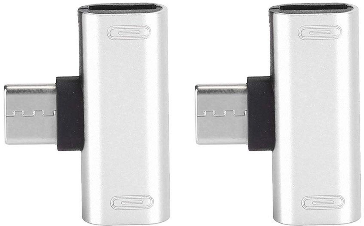 Dailygoods - USB C Splitter 1 naar 2 Adapter voor Opladen en Hoofdtelefoon