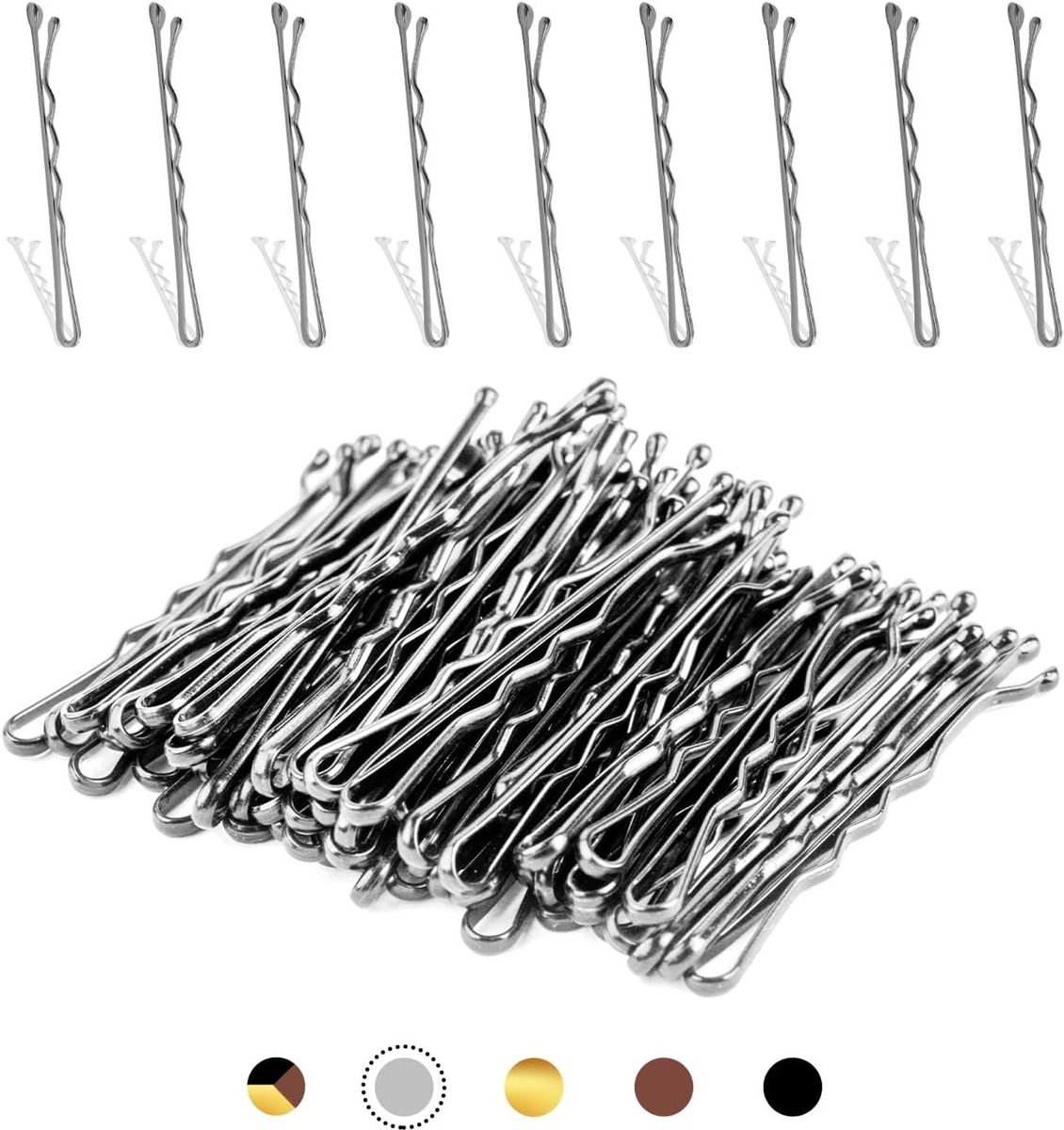 Haarspelden Set - Haargrepen Clips - Haar Styling - Golfvormig Grip Ontwerp - 75 Stuks - Metaal