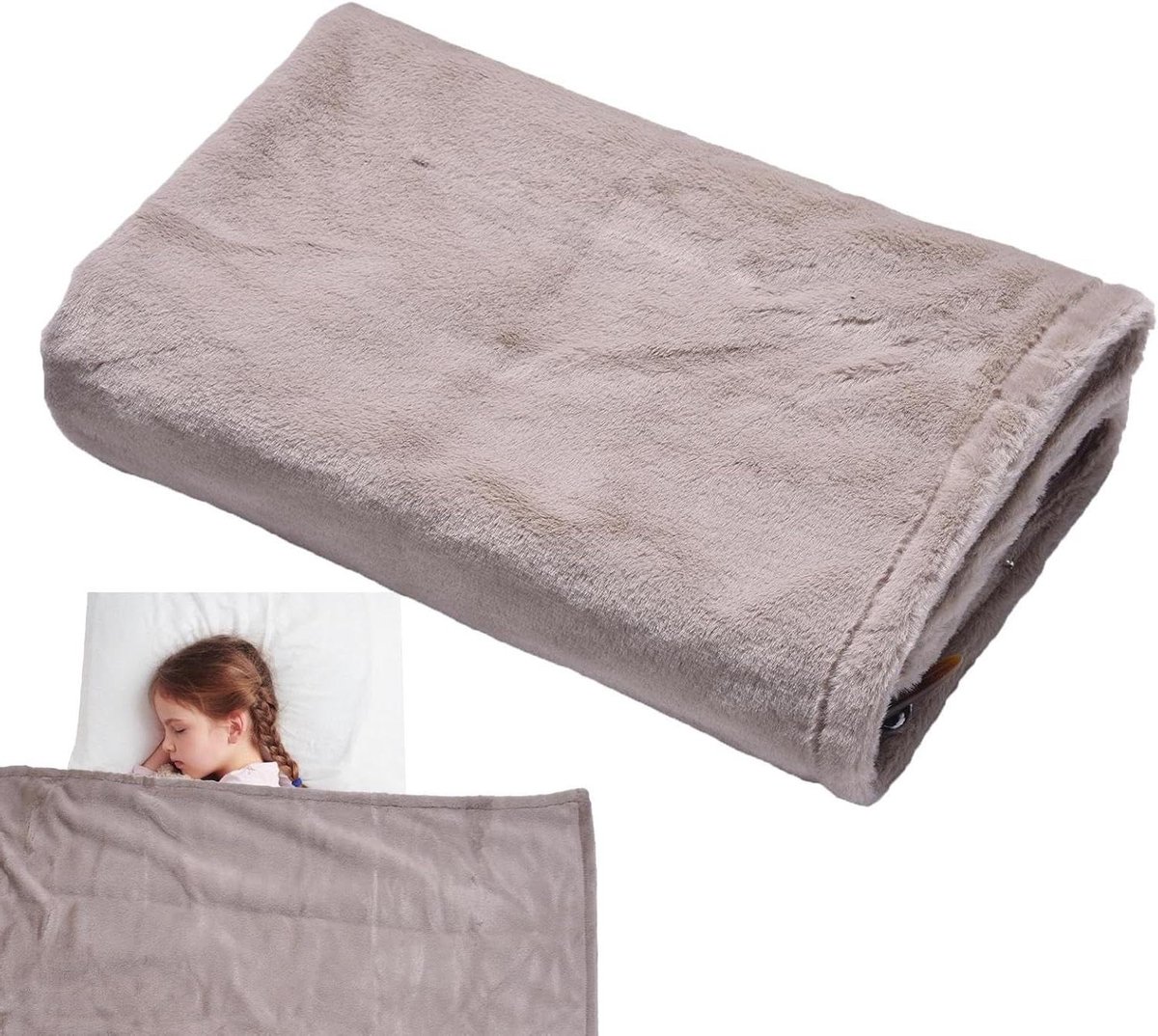 Elektrische Deken - Verwarmde Sjaal - Comfort Verwarmen - 6 Zones - 70x110cm - Kaki