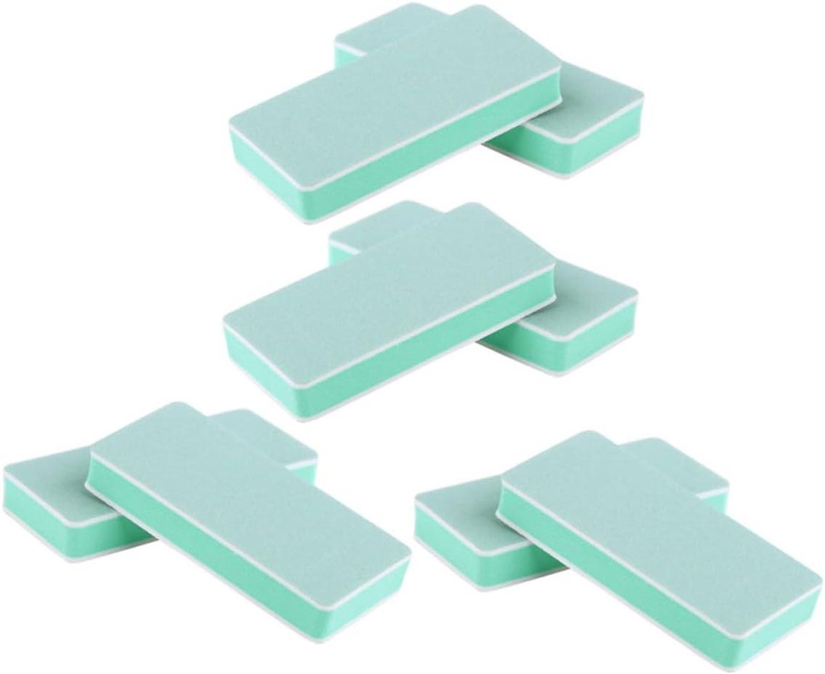 Nagel Schuurbuffer - Polijstblok Set - Nagel Verzorging - Dubbelzijdig Design - 8 Stuks - Groen