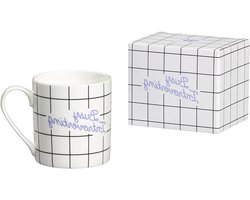 Cappuccinokop - Koffiekop Mok - Genieten van Koffie - Magnetronbestendig - 380 ml - Meerkleurig