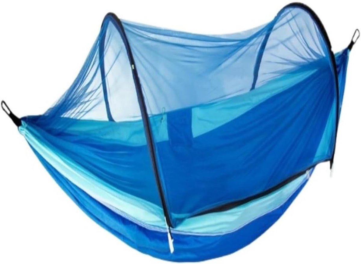 Hangmat met Klamboe - Kampeerhangmat Outdoor - Ontspannen in de natuur - Lichtgewicht Parachute Doek - 1.2 kg - C