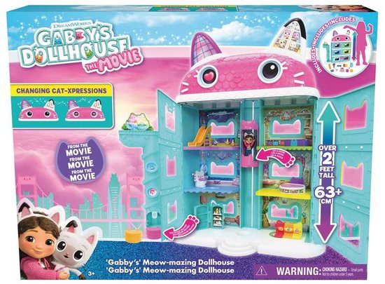 Gabby’s Poppenhuis De Film – Poppenhuis - + 60cm hoog - vanaf 3 jaar - met Speelfiguur & Accessoires