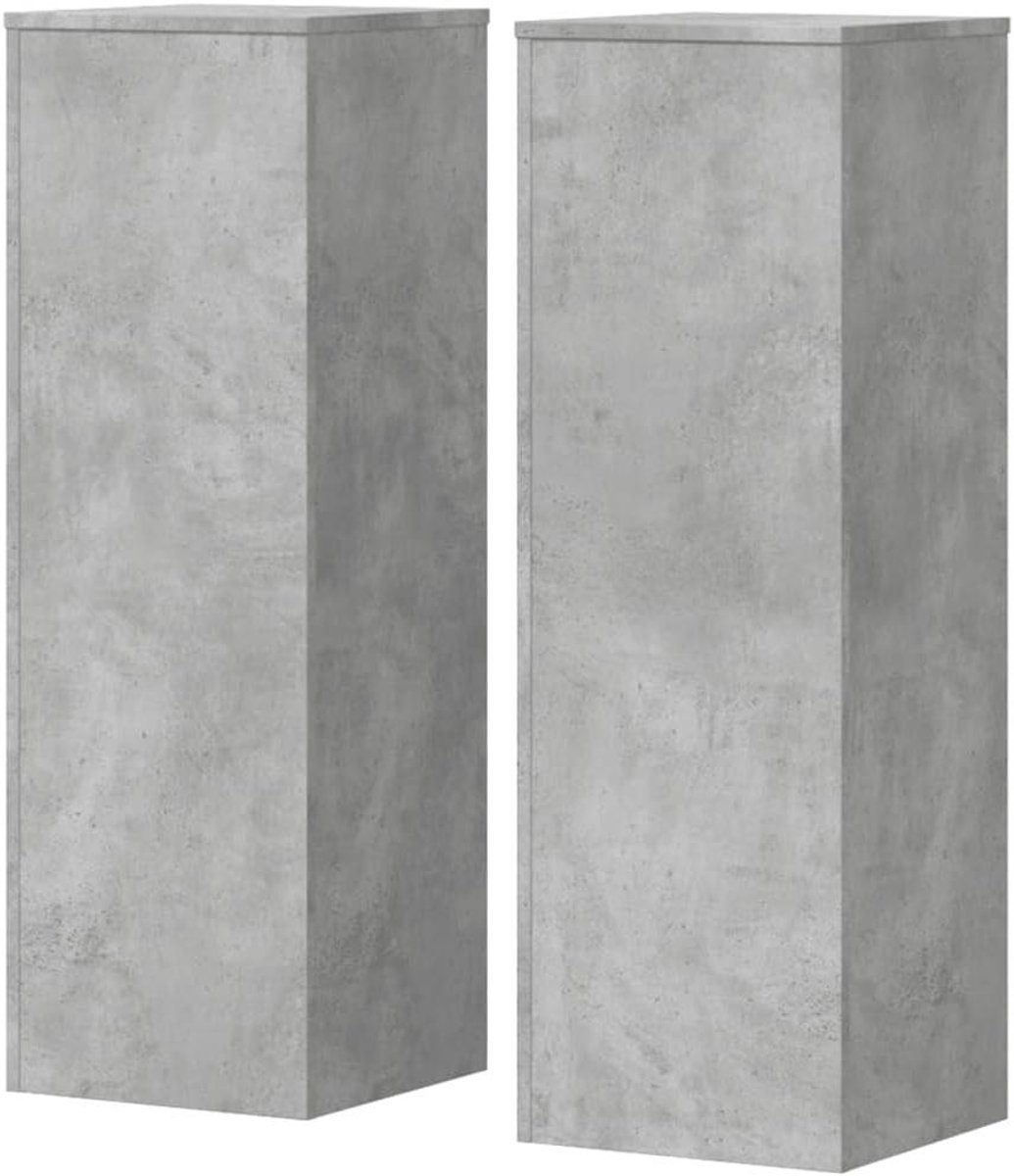 Plantentafel 2 stuks - Bloemenstandaard - Planten Decoratie - Holle Zandvulling - 33x33x100 cm - Betongrijs