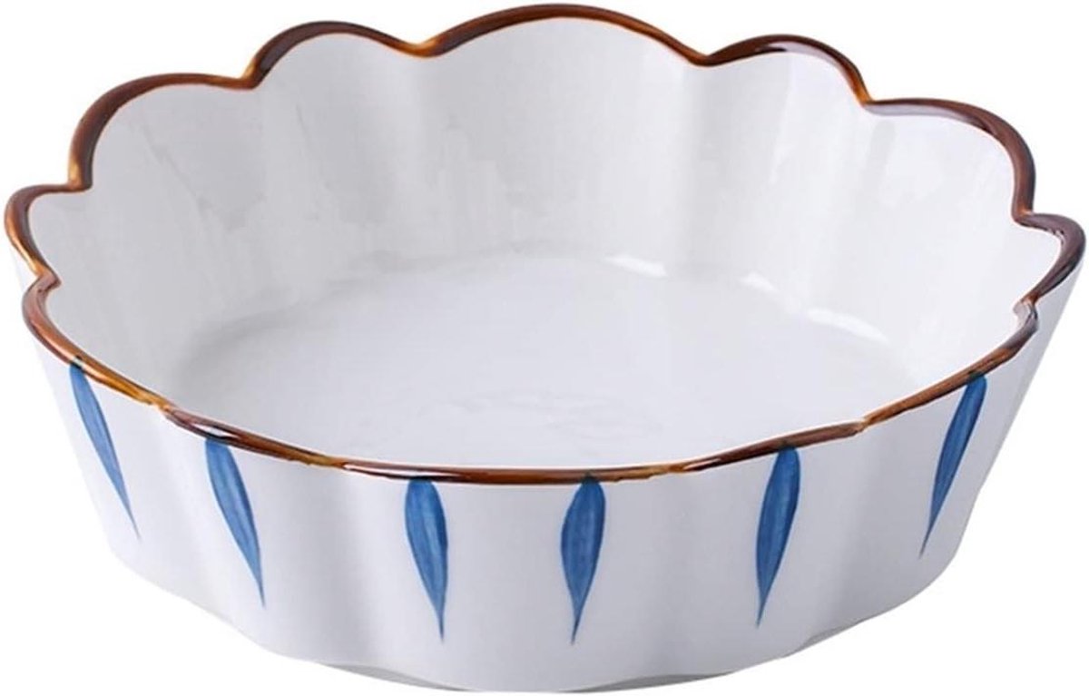 Ovenschaal Keramiek - Bakvorm Casserole Schaal - Maaltijden Bereiden - Onderglazuur Kleurwerk - 8 inch - Blauw