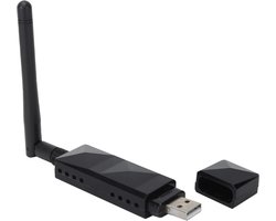 Draadloze Netwerkadapter - WiFi USB - Internet Toegang - Afneembare Antenne - 2DBI - Zwart