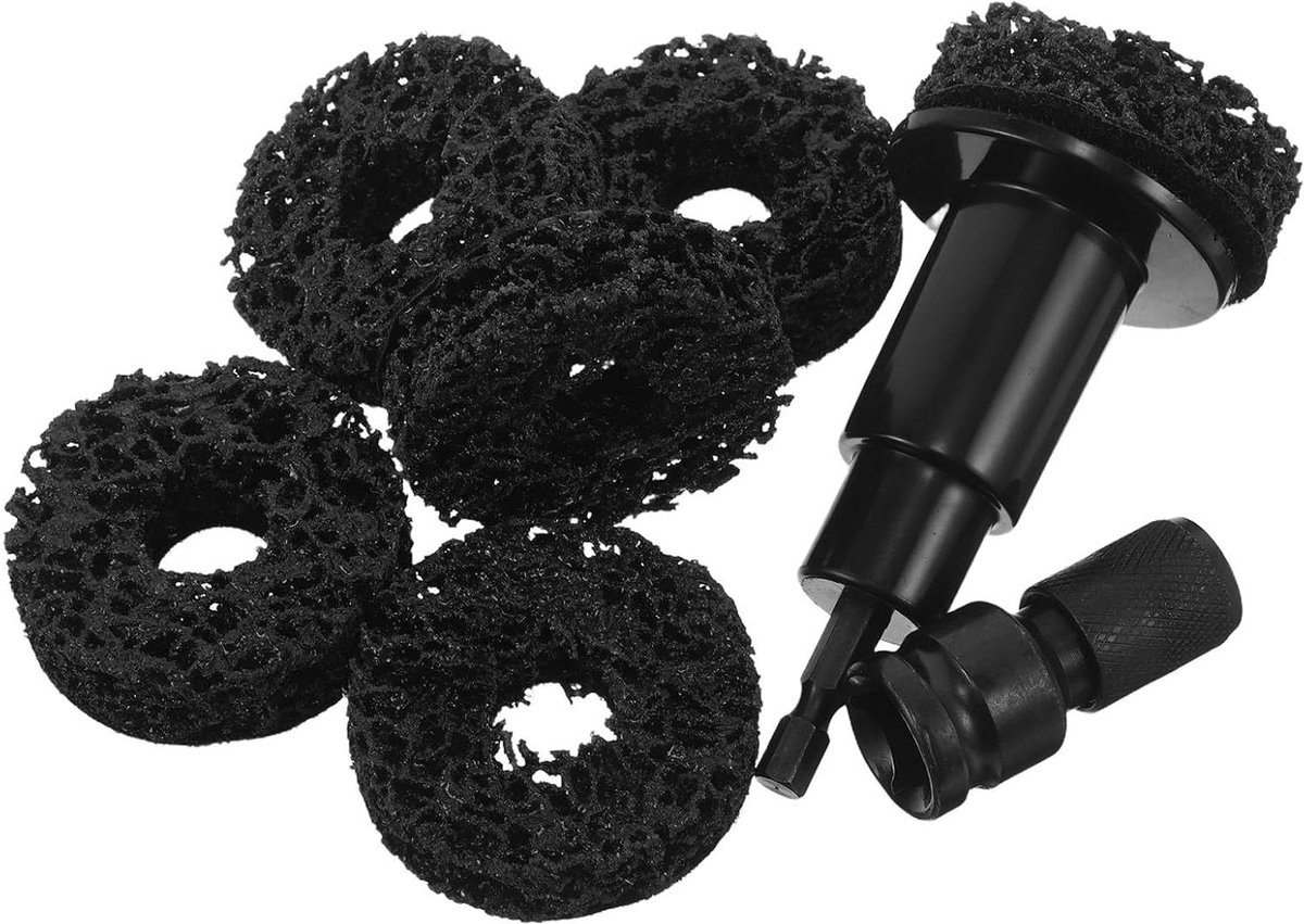 Wielnaaf reinigingsset - Roestverwijderaar - Remonderhoud - Complete oplossing - 10.2 cm - Zwart