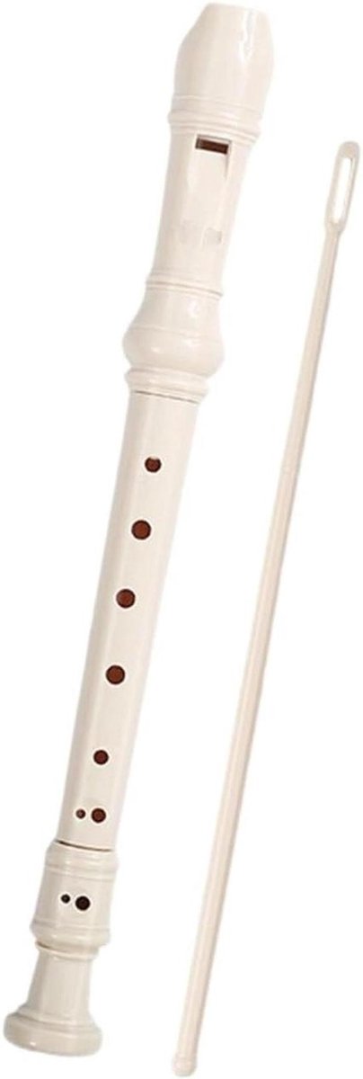 Altblokfluit 8 Gaats - Blokfluit Duits - Muziek Leren - Heldere Toon - 325 cm - Wit