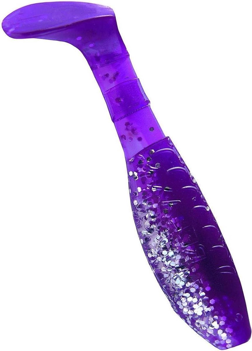 Relax Kopyto 3" 10 stuks rubberen vissen snoekbaars kunstaas L-267 paars glitter