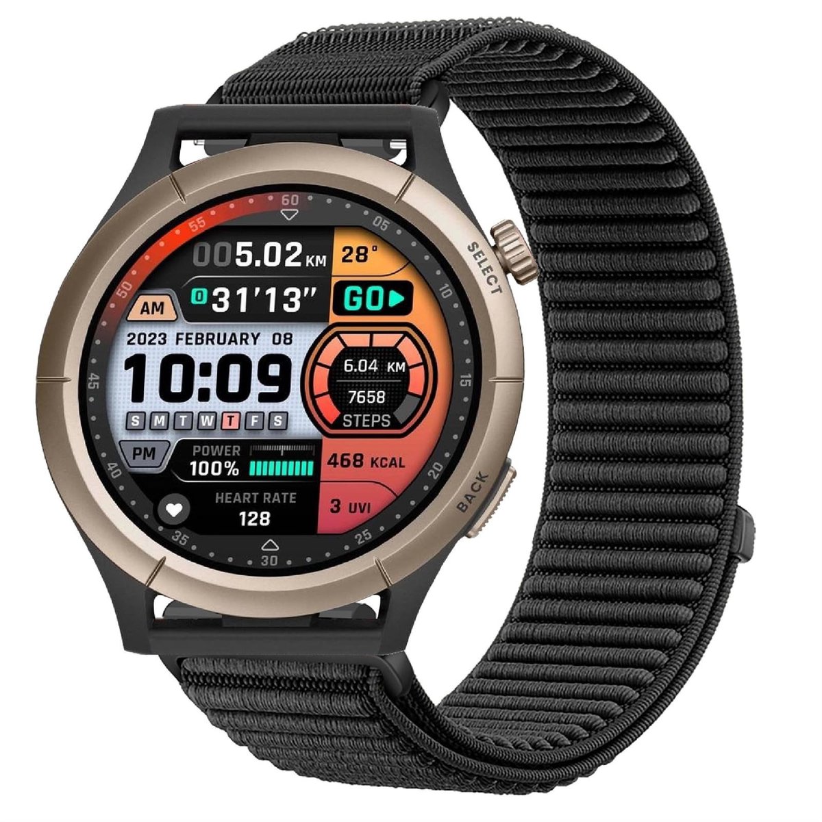 Dailygoods - Gevlochten Nylon Armband voor Smartwatch