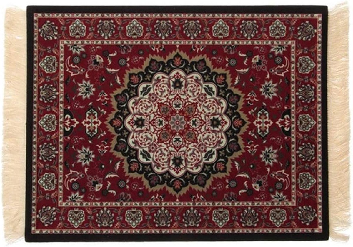 Ronde Muismat met Oosters Perzisch Tapijt Design voor Computer en Tafel Decoratie, Ideaal voor Thuis en Kantoor