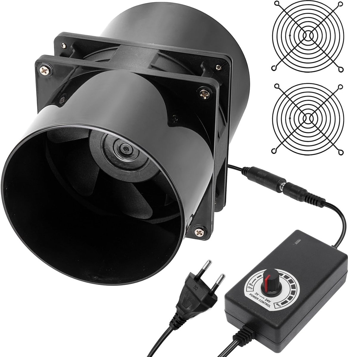 Cosensi - Buisventilator 100 mm met Snelheidsregelaar voor Efficiënte Ventilatie