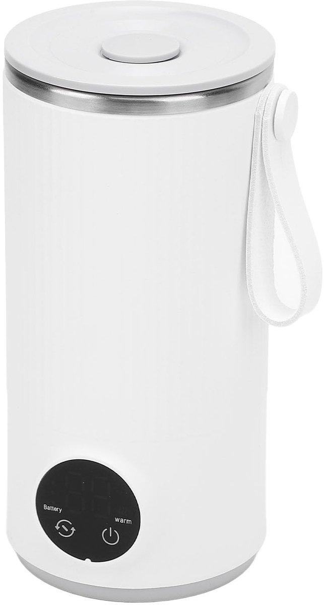 Cosensi - Dailygoody - Draagbare Waterkoker - Mini Reiswaterkoker - Compact en Oplaadbaar - Wit - 400 ml Capaciteit - Ideaal voor Thee en Koffie - 6 Temper