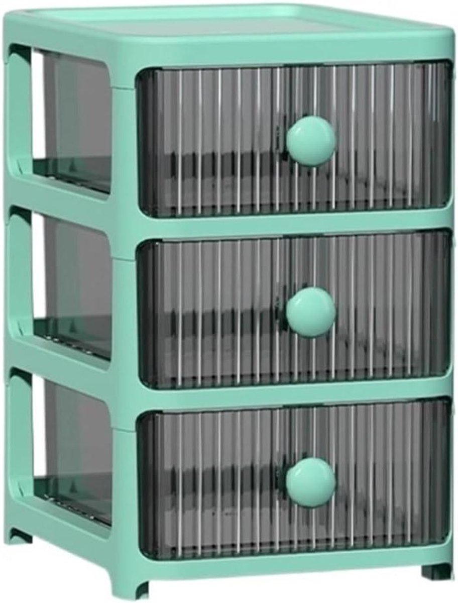 Opbergdoos Lade Organizer - Bureau Kast - Thuis Ordenen - Met Touwgrepen - 21.5 cm - Blauw