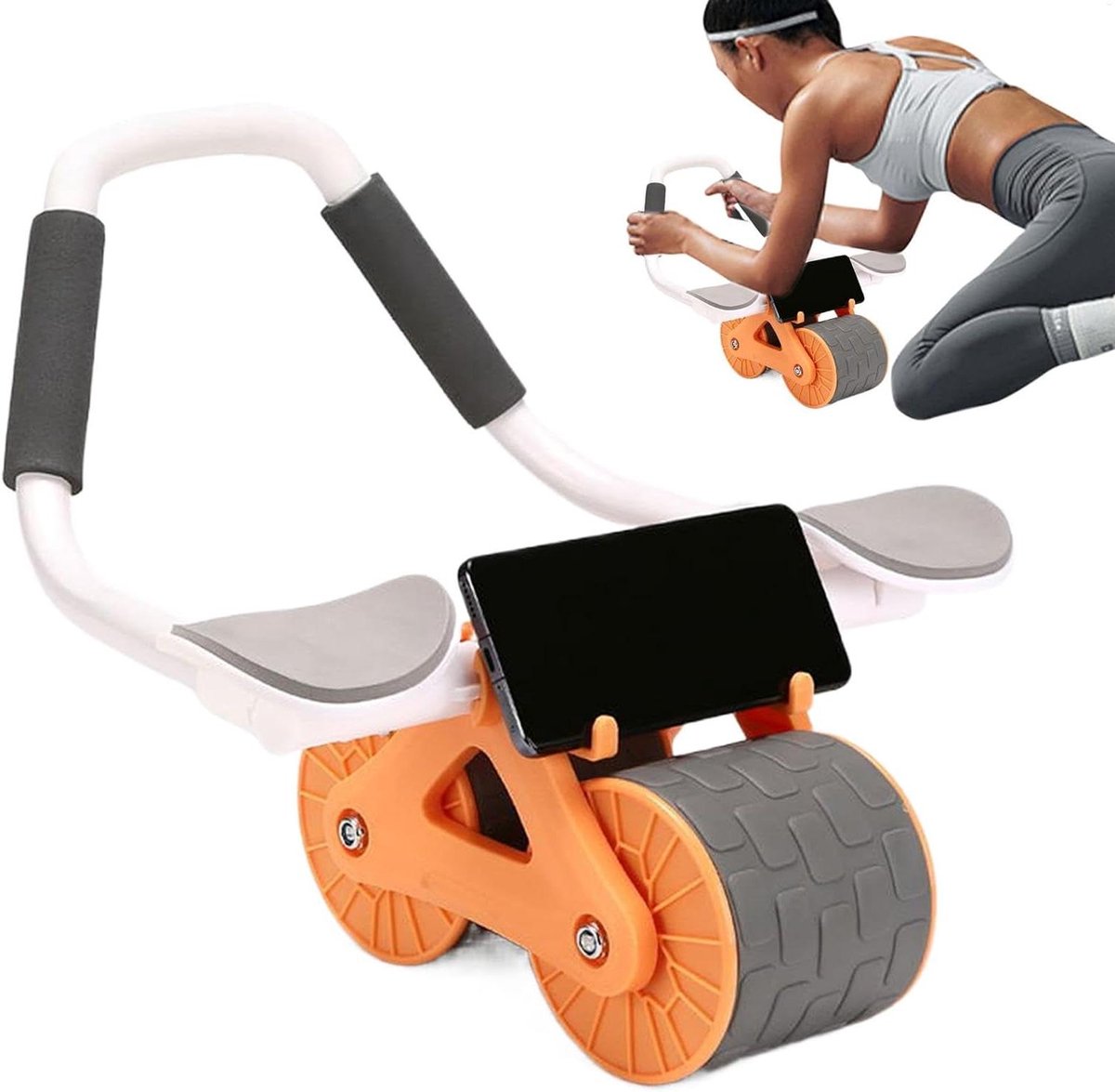 Buikspierwiel - Core trainer - Thuis trainen - Antislip ontwerp - 325 cm breed - Oranje