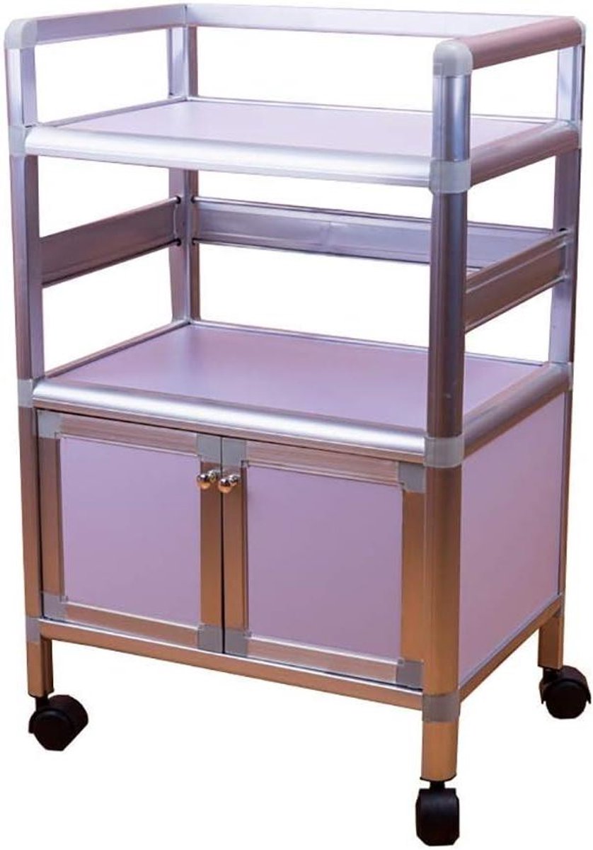 Dienblad Kar - Verrijdbare Trolley - Huis en Keuken - Waterproof Beauty Tool - 42x30x65cm - Wit