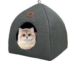 Kattenhuis Buiten - Huisdier Schuilplaats - Bescherming Huisdier - Afneembare Voering - 36 x 36 x 36 cm - Meerkleurig