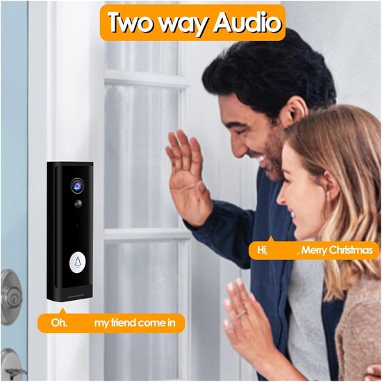 Draadloze Deurbel - Video Intercom - Toegangscontrole Huis - 1080P HD Camera - Inclusief 64GB - Optie 5 — afbeelding 2