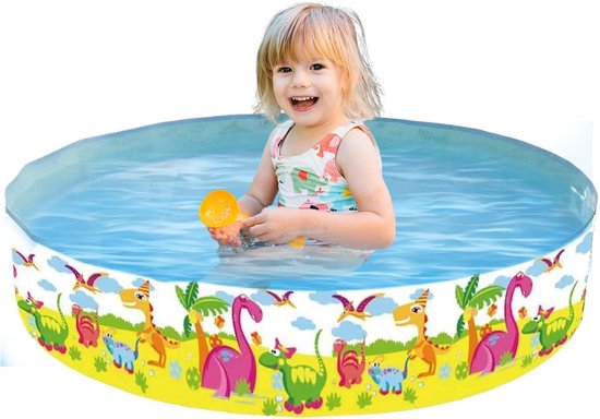 Baby zwembad - Opblaasbaar bad - Buiten spelen - Krasvrije structuur - 120 x 25 cm - Blauw — afbeelding 5