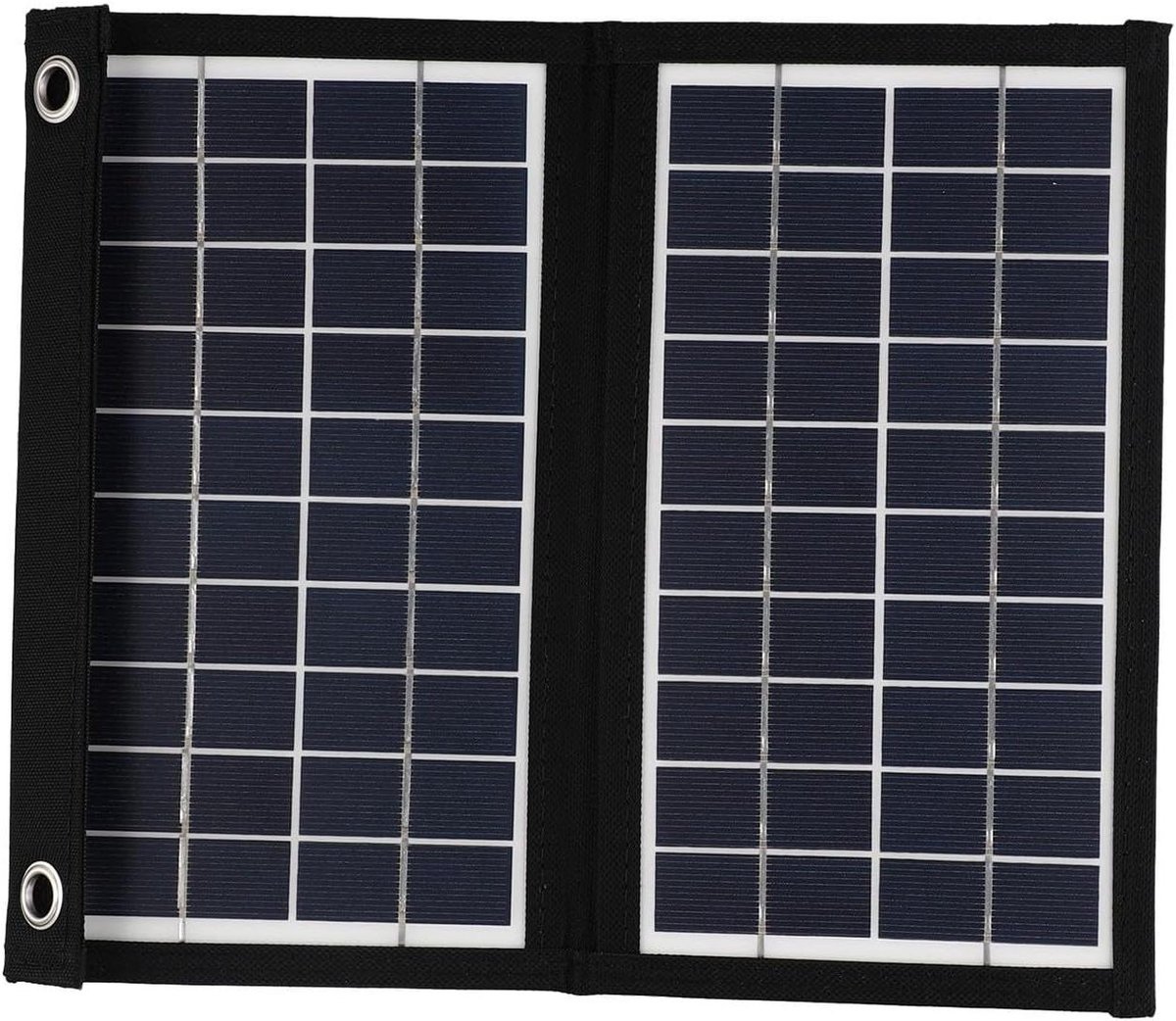 Opvouwbaar Zonnepaneel - Draagbare Oplader - Outdoor Energie - Dubbele USB Uitgang - 20W - Zwart