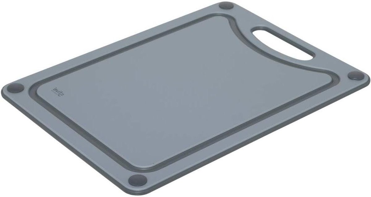 Snijplank Neo 2 - Keukenplank - Voedsel Bereiden - Duurzaam Kunststof - 37 x 27.5 cm - Grijs