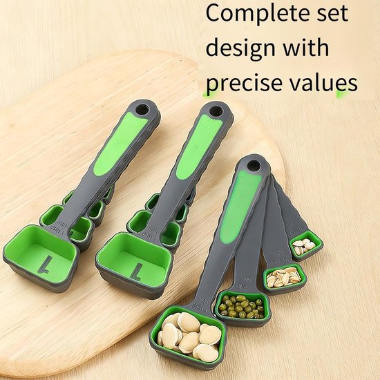 Opvouwbare maatbekers - Lepelset keukengerei - Ruimtebesparend koken - Flexibel inklapbaar - Meerdere maten - Niet gespecificeerd — afbeelding 2