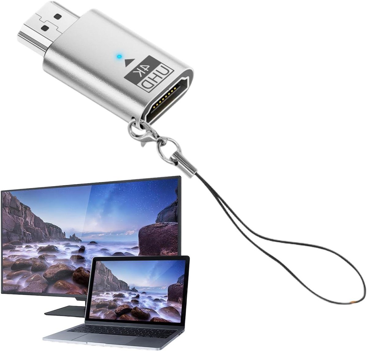Schermverlenger - Streaming adapter - Multimedia delen - Plug-and-play - 4 x 23 x 13 cm - Grijs