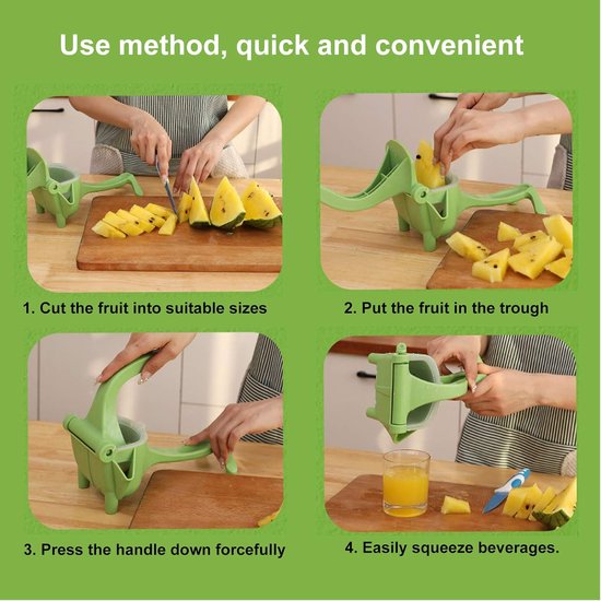 Lemon Squeezer - Manual Juicer - Citrus Juicer - Lime Press voor het persen van citroen - sinaasappelsap - citrus - watermeloensap - groen — afbeelding 3
