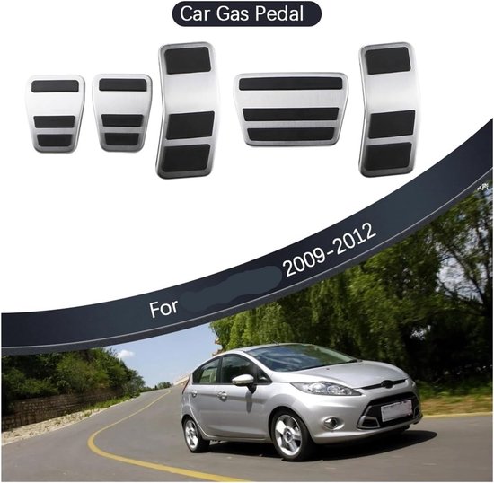 Pedaal Covers Set - Auto Interieur - Sportieve Rijervaring - Antislip & Slijtvast - Roestvrij Staal - Zilver — afbeelding 5