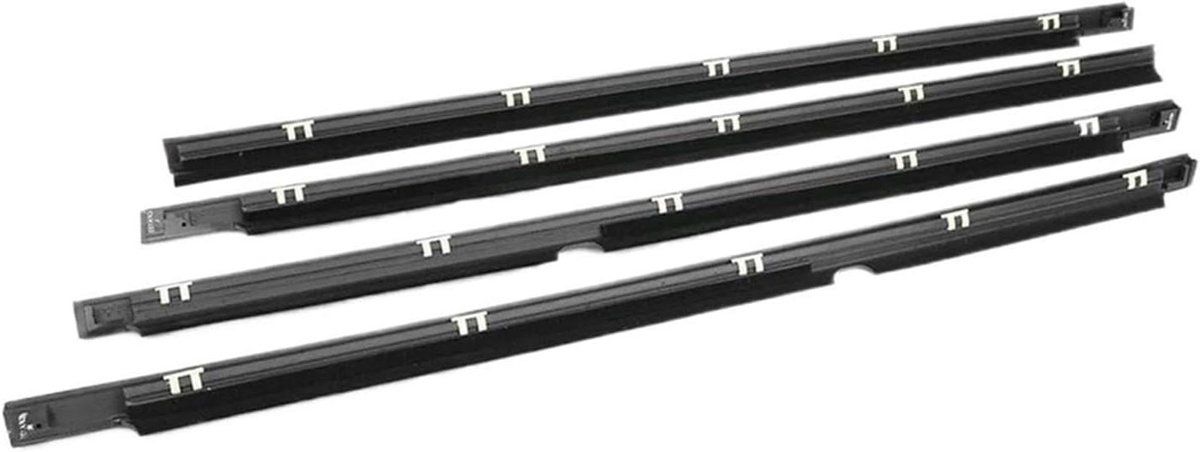 Auto Deurafdichting - Raamrubber Set - Voertuig Beschermen - Lange Levensduur - 4 Stuks - Zwart