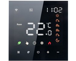 Slimme wifi-thermostaat, spraakbediening, 3A digitaal lcd-touchscreen, temperatuurregelaar kelderverwarming, slimme wandgemonteerde waterverwarmer, geschikt voor Amazon Home Apps.