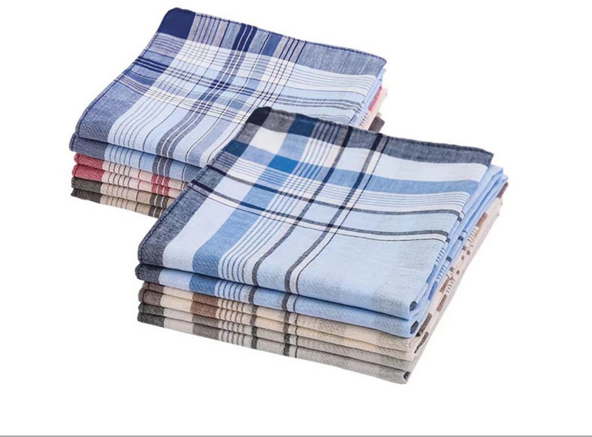 TOVBMUP Zakdoeken heren - Katoenen zakdoeken - Herbruikbare zakdoeken voor volwassenen - In 3 kleuren - 40 x 40 cm - Set van 12