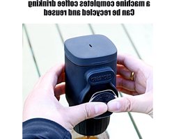 Handmatige Koffiemaker - Reis Espresso - Koffie Zetten - 15 Bar Druk - Compact Ontwerp - Wit